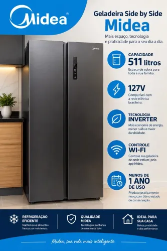 Side by side 511 litros 127 V seminova