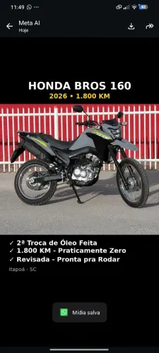 Honda Bros 160 2026