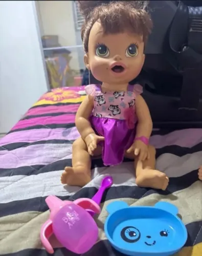 boneca negra baby alive hora do papa
