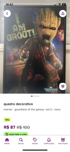 Quadro decorativo da Marvel, Guardians da Galáxia 