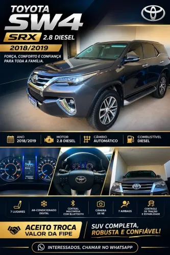 Toyota Hilux SW4 SRX 4X4 2.8 TDI 16V Dies. Aut. 2019