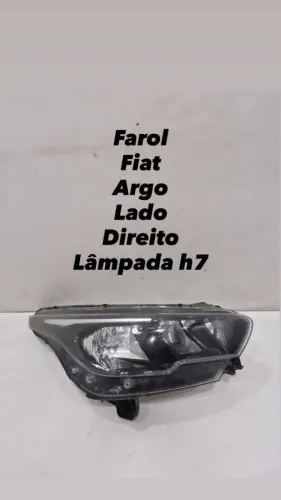 Farol Fiat Argo Lado Direito Lâmpada H7
