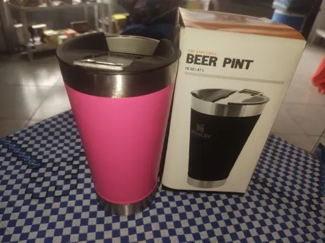 Copo Termico 473 Ml Rosa Choque