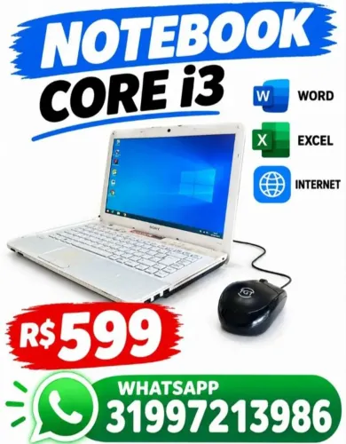 NOTEBOOK SONY VAIO R$599- HOJE 07/10-