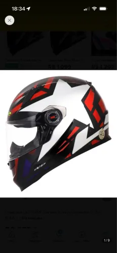 LS2 vermelho starwars NOVO