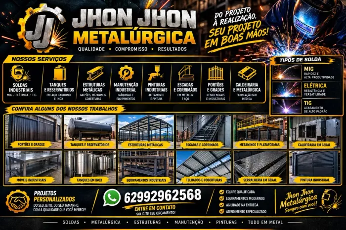 Metalúrgica e serralheria em geral.