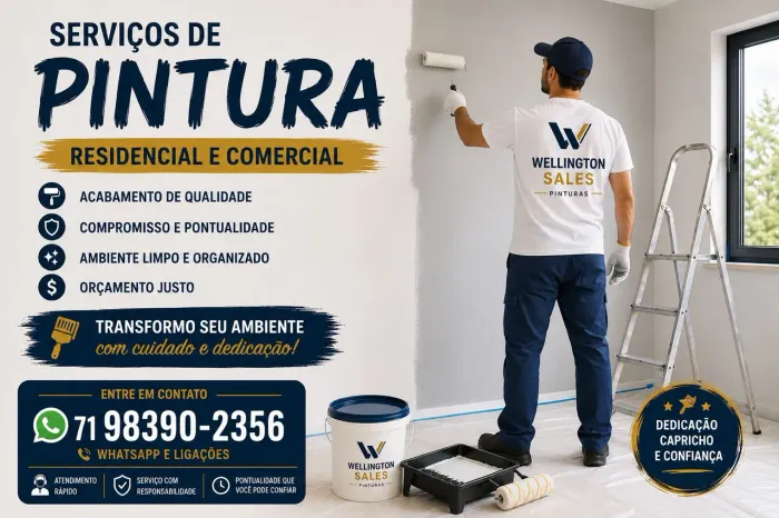 Pintor Residencial e Comercial | Wellington Sales Pinturas