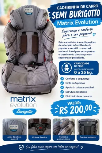 Cadeirinha de carro semi Burigotto Matrix Evolution