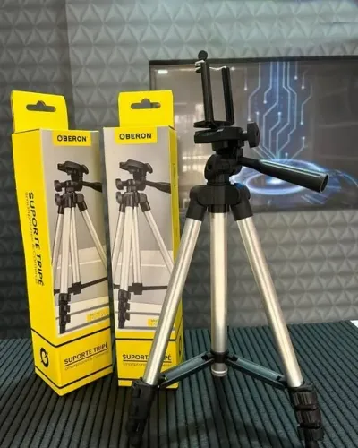 Tripé Profissional Oberon OR-3110 Para Câmera e Celular Alumínio 33cm a 1m