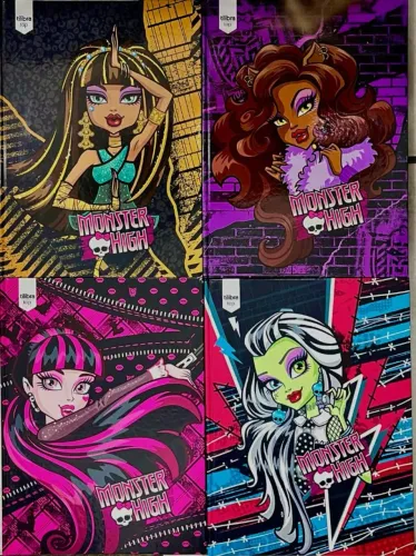 caderno Monster High c/adesivos