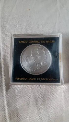 Moeda em prata de 20 Cruzeiros 1972 Sesquicentenário Da Independência