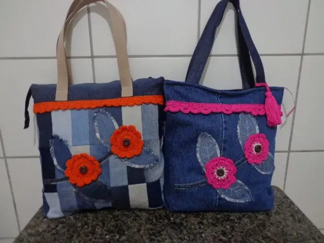 bolsas jeans artesanais
