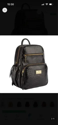 Bolsa de costas de couro legítimo