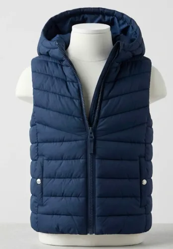 Colete puffer azul Zara tamanho 8/9 estado de novo