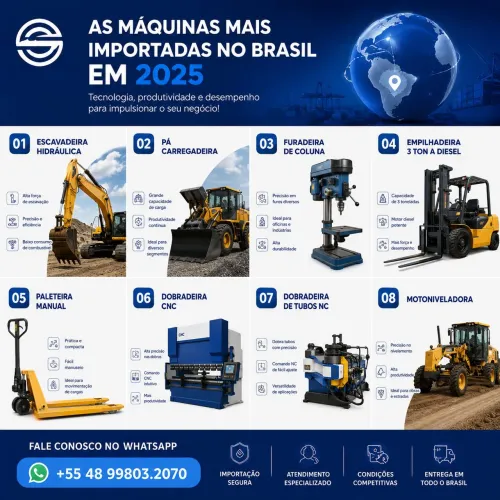 Dobradeira CNC - Furadeira de Coluna - Empilhadeiras - Paleteiras manuais