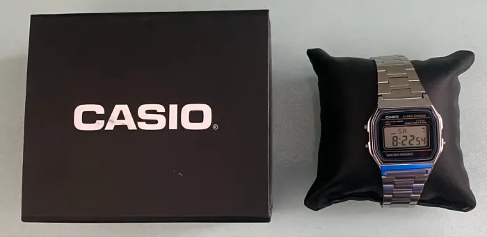 Relógio Casio Vintage A158WA-1DF - Prateado (Original)