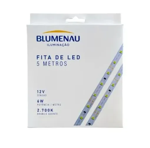 FITA DE LED 12V 16W/M 240 LEDS 6.500K 5 MT (BLUMENAU) - (OFERTA VÁLIDA ATÉ 12/06/26)