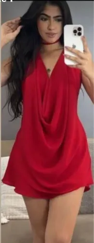 Conjunto short saia e blusa pelado nas costas