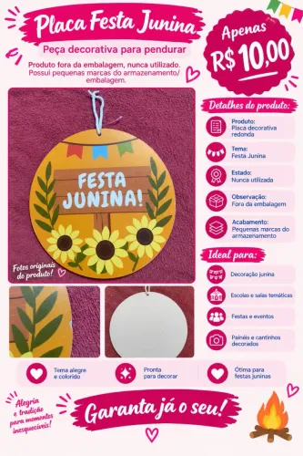 Placa Festa Junina