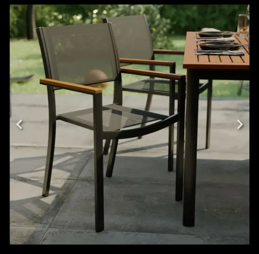Cadeira de Jardim 84x55 cm Cinza Oris Naterial