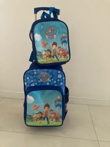 Mochila infantil com carrinho