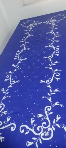 Toalha Banquete com guardanapos (2,80x1,52) 12 lugares em linho bordado a mão (antiguidade
