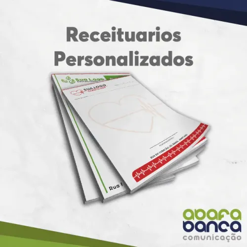 Receituarios Personalizados - 10 blocos 50 pag. cada