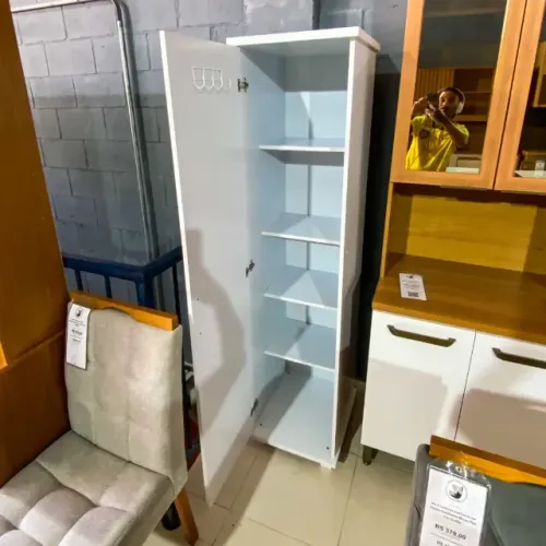 Armário Multiuso Cuiabá 1 Porta 4 Prateleiras Arte Móveis