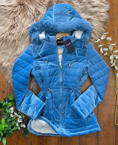 Parkas de veludo Forrada 