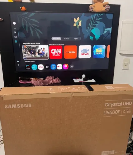 TV Samsung 43? inclui o painel da TV, 5 meses de uso.