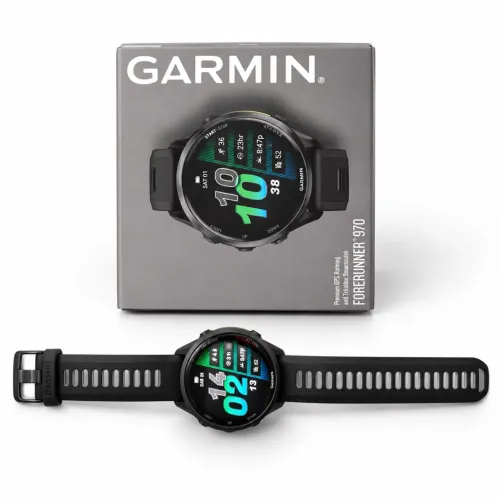 Garmin Forerunner 970 Preto - Pouco Uso + Caixa Original