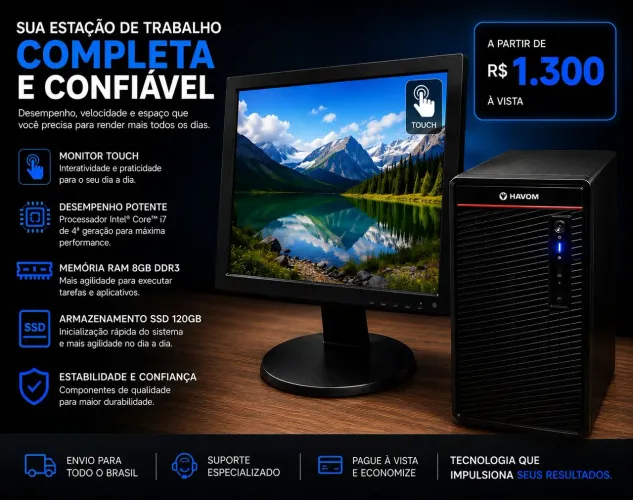 Torro Pc core i7 com monitor touch top