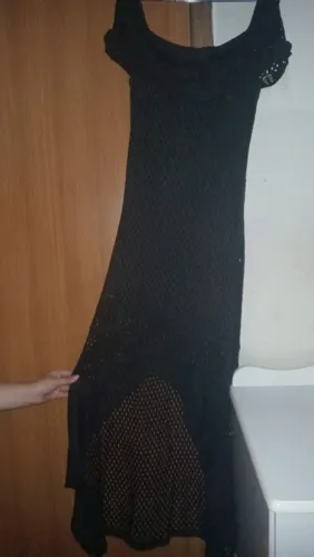 Vestido de Tricô Preto Feminino - Tamanho G