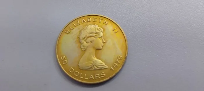 Moeda Elizabeth II 50 dollars 1979 30mm