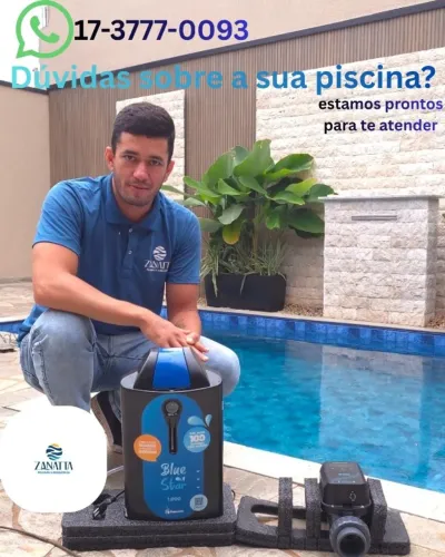 Piscina de vinil pronta com motor e filtro 5,00mx2,00m (bruto)