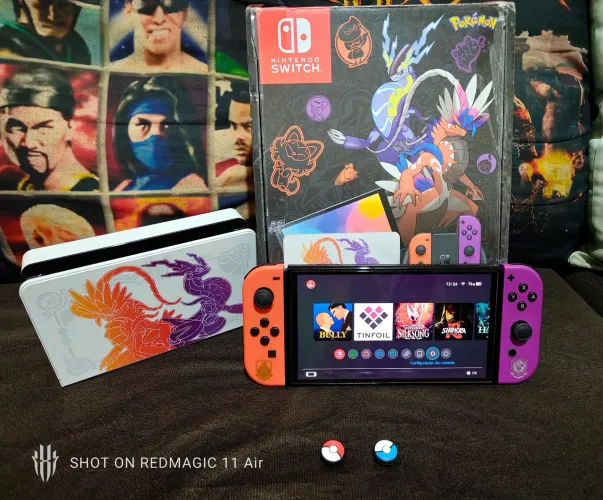 Nintendo Switch Oled Desbloqueado 512gb Versão Pokémon Scarlet & Violet (Aceito Olx pay)