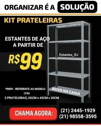 Estantes de Ferro / Aço para Organizar | A partir de R$99*