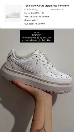 tênis nike court vision feminino