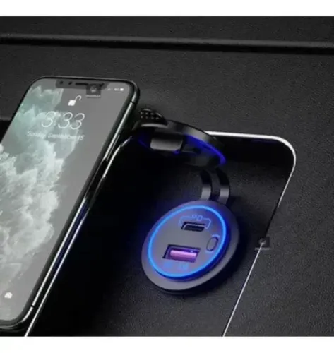 Carregador Veicular Tomada USB PD Duplo - Carregamento Rápido