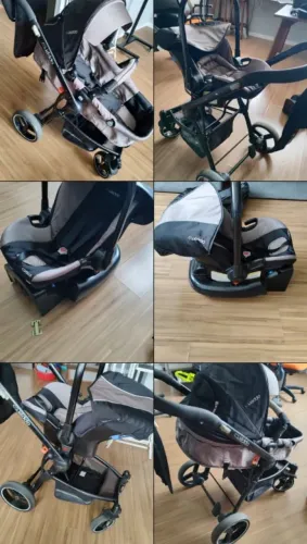 Carrinho bebê 3 em 1 ótimo estado