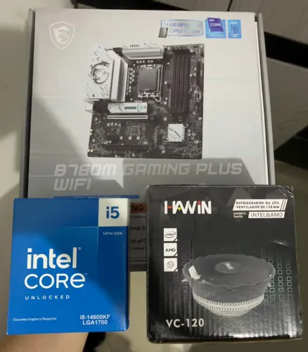 i5 14600kf + B760m Gaming Plus Wifi Bluetooth + Air Cooler