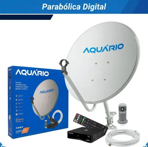 Parabólica Digital Aquário 60CM full HD