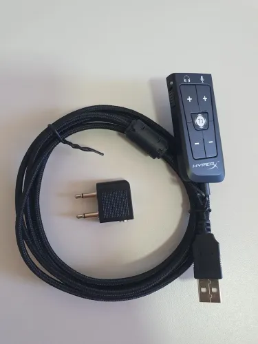 Placa de Som USB 7.1 Original HyperX Cloud II + Adaptador