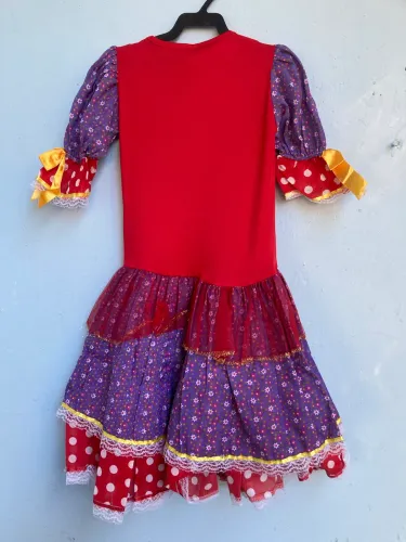 Vestido Festa Junina Infantil + Chapéu, Tamanho 10 (Novo)