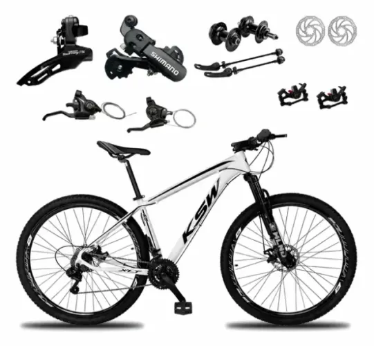 BICICLETA ARO 29 KSW XLT SHIMANO FREIOS A DISCO ARO 17