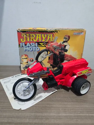 Brinquedo Antigo Flash Moto Jiraya Glasslite