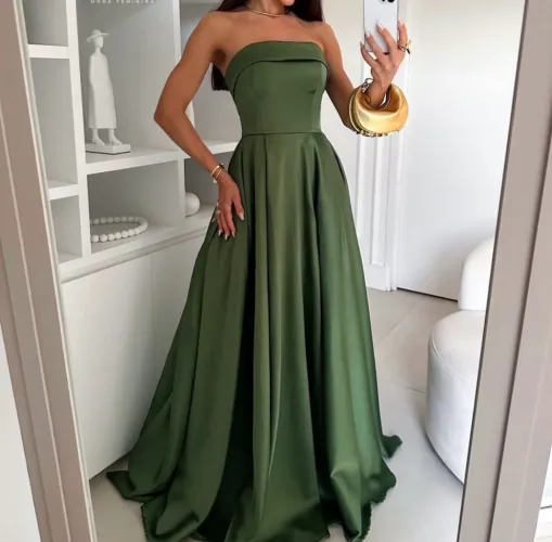 Vestido para Casamento Verde Oliva