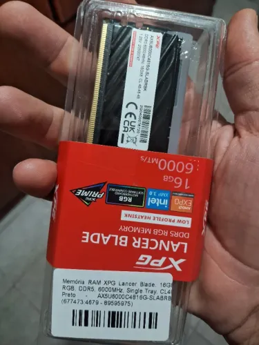 Memória pc xpg dd5 16gb 6000MHz lacrada
