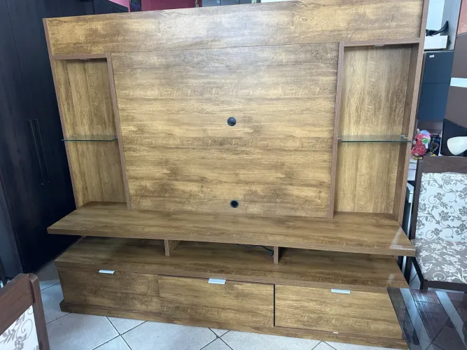 Rack com design led comprimento 2,18 largura 45 altura 1,83 profundidade da gaveta 38