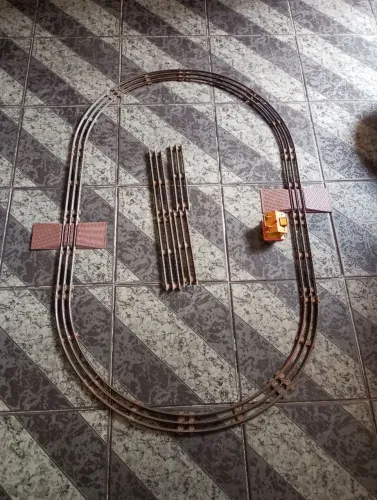 Jogo de trilhos eletrificado Lionel trains dos anos 60